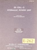 Ex-cell-o-Ex-cell-o Style 20, Hydro Power Unit, Oeprations and Maintenance Manual 1951-20-Style-01